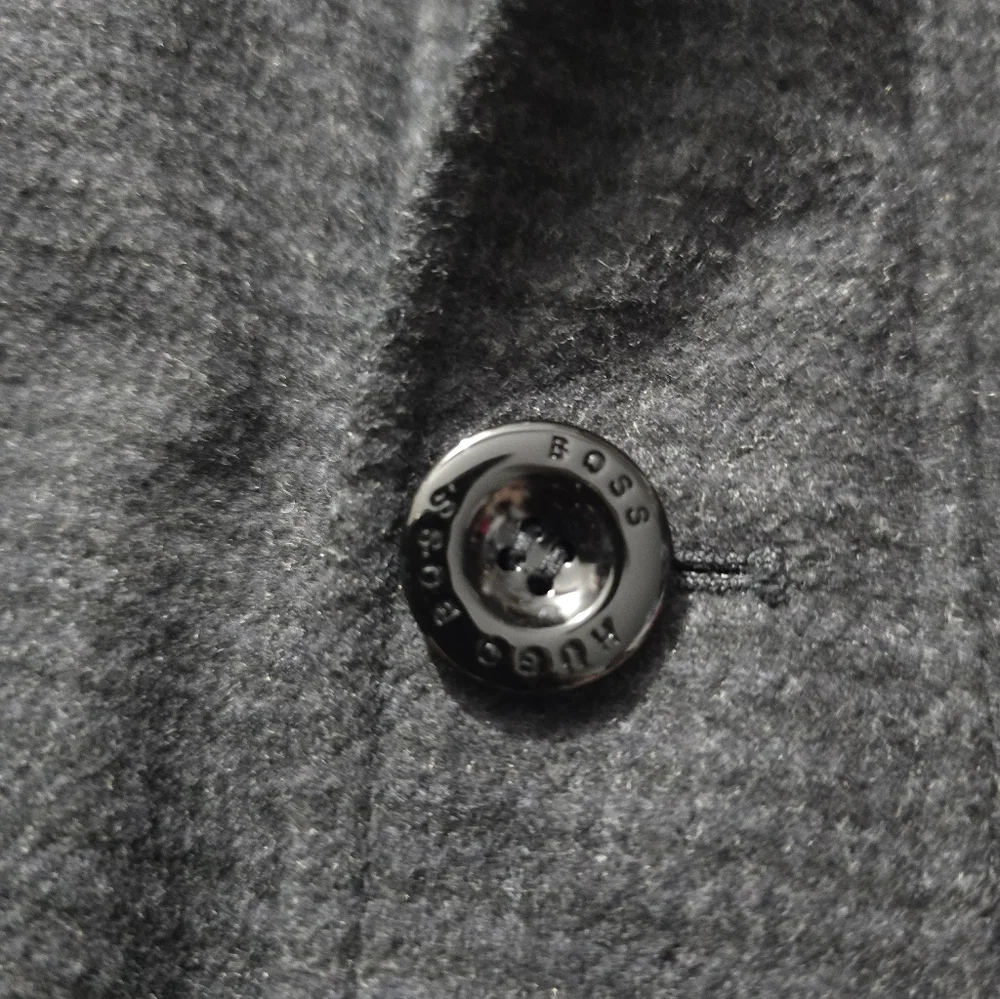BOSS HUGO Boss Cassman coat wool blend zip/button front pockets lined men 40R